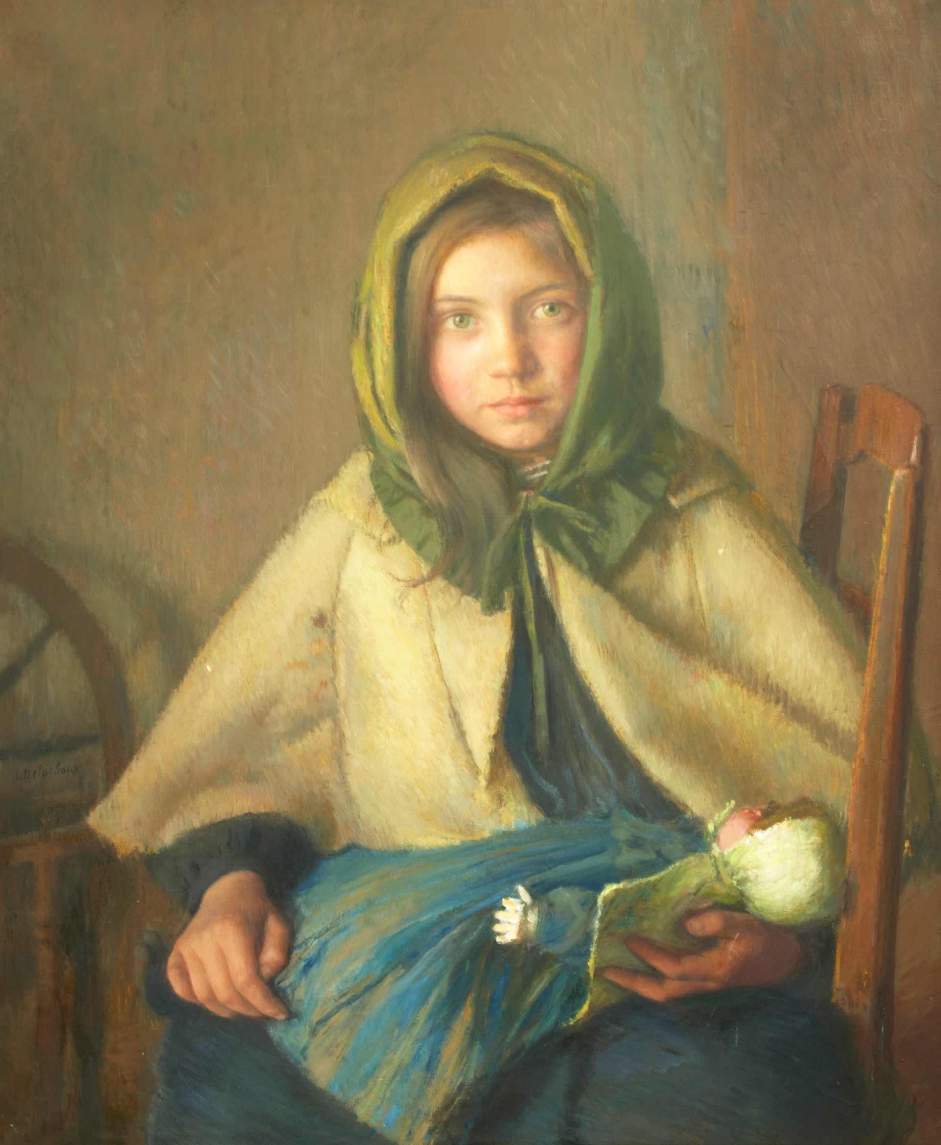 Léon Delachaux, La Poupée, c. 1906, huile sur toile, collection particulière