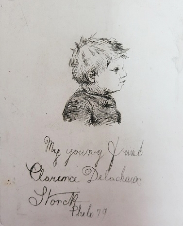 Carol Storck, Portrait de Clarence Delachaux, 1879