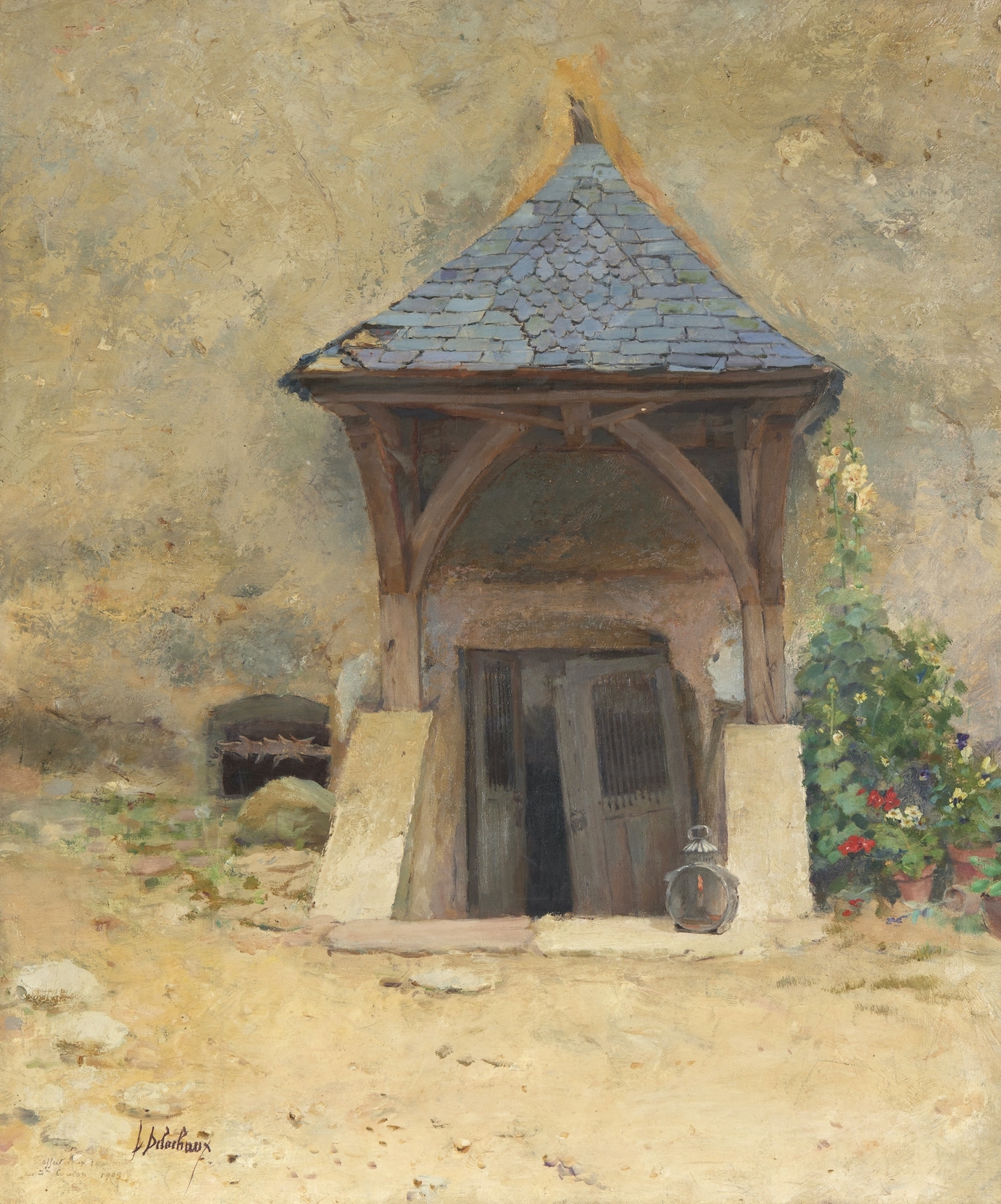 Léon Delachaux, L'entrée de la cave, 1890