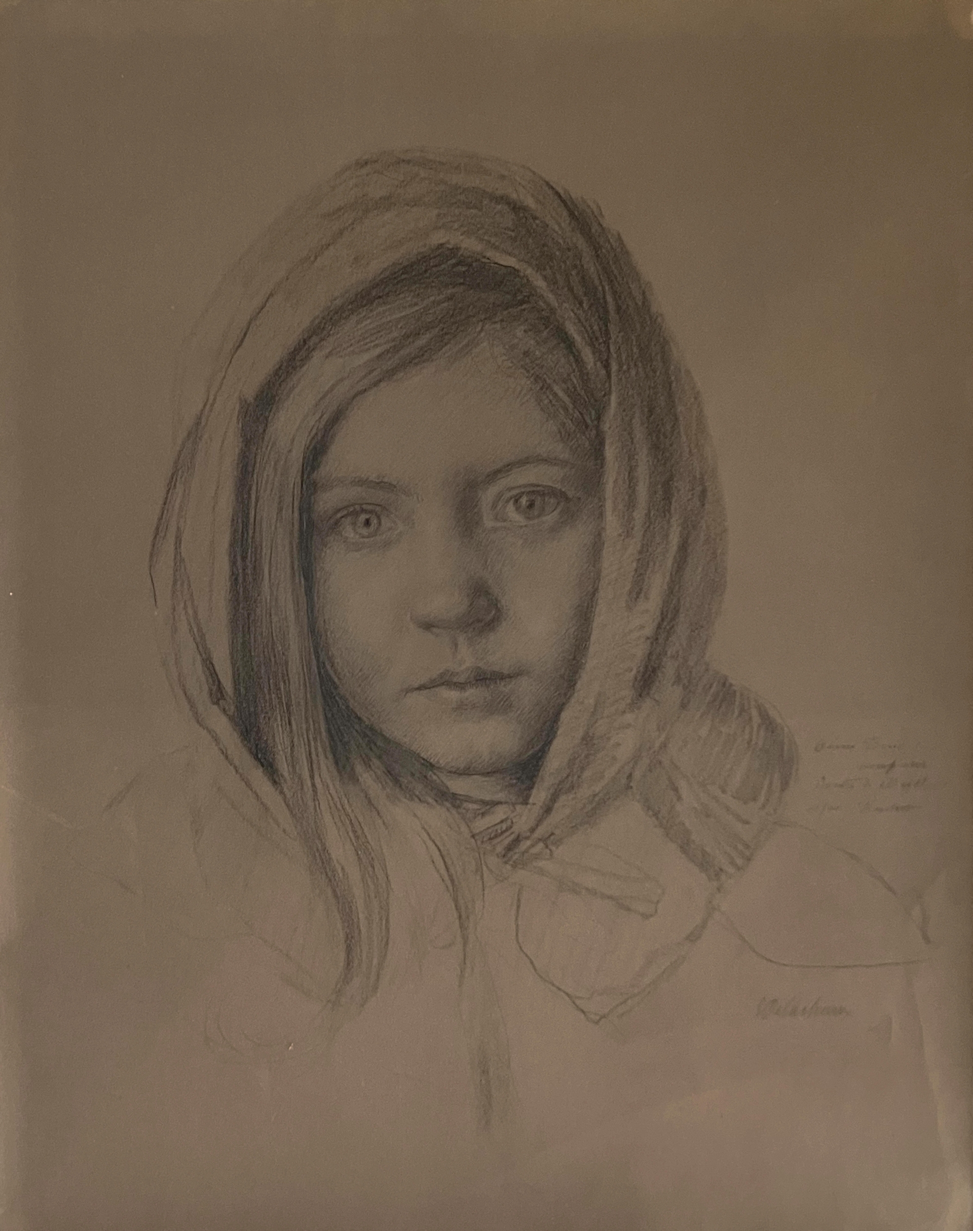 Léon Delachaux, Aimée, 1906, craie noire