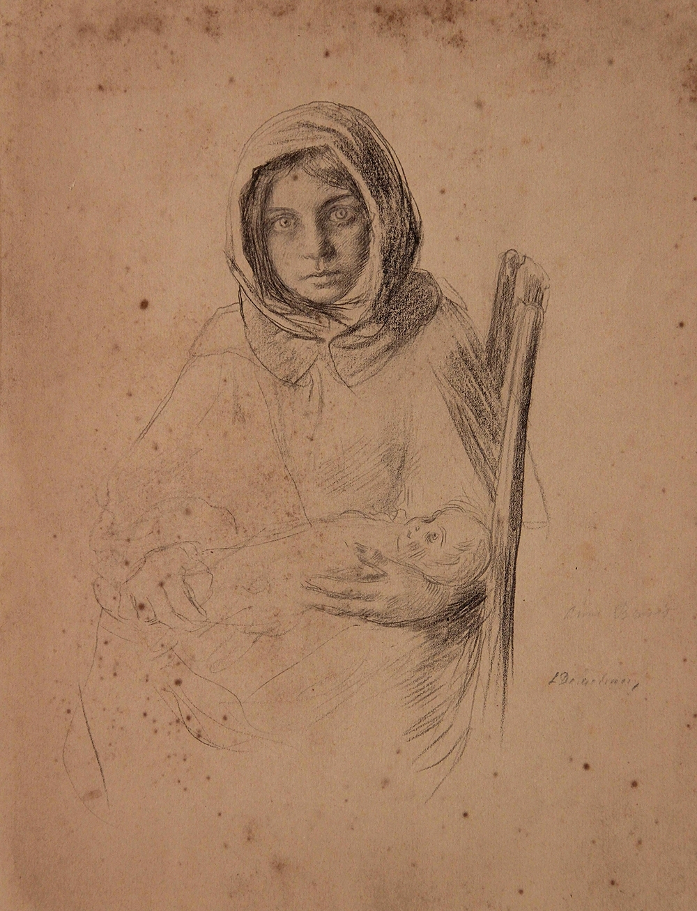 Léon Delachaux, Petite fille à la poupée, c. 1906